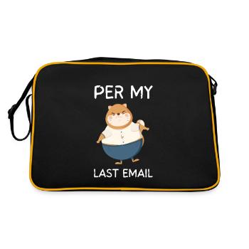 Bureau sarcastique - Par mon dernier e-mail - Sac Retro - noir/or - Dos