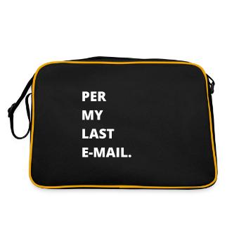 Bureau sarcastique - Par mon dernier e-mail - Sac Retro - noir/or - Dos