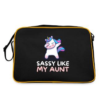Tante Nièce Matching - Je suis impertinente comme ma tante - Sac Retro - noir/or - Dos