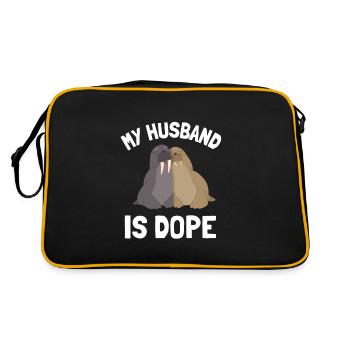 Matrimony - My Husband is - Retro Tasche - Schwarz/Gold - Hinten