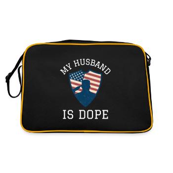 Matrimony - My Husband is - Retro Tasche - Schwarz/Gold - Hinten