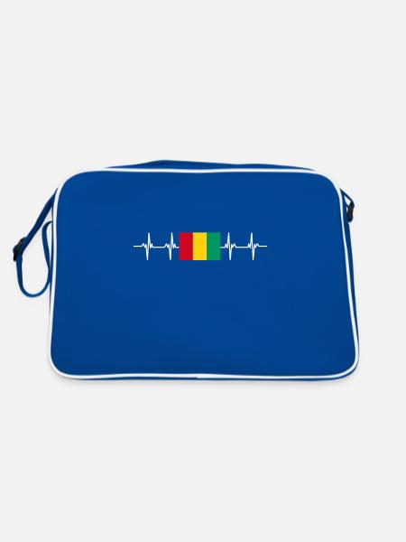 African Flag - Guinea - Retro Bag - blue/white - Back