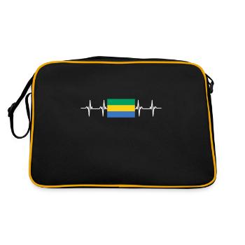 Drapeau africain - Gabon - Sac Retro - noir/or - Dos
