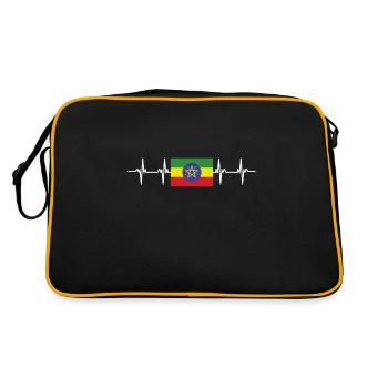 Drapeau africain - Ethiopie - Sac Retro - noir/or - Dos