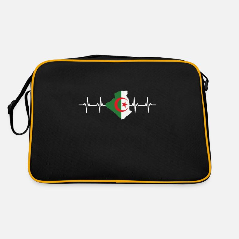 Drapeau de l’Afrique - Algérie - Sac Retro - noir/or