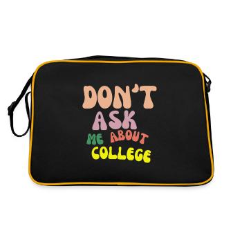 Ne me posez pas de questions sur l’université - Sac Retro - noir/or - Dos