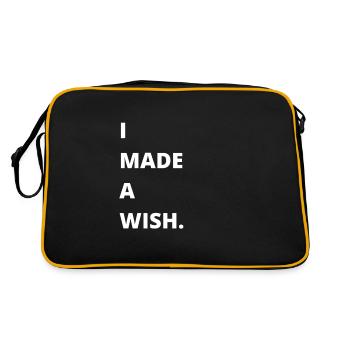 I made a wish mommy and me - Retro Tasche - Schwarz/Gold - Hinten