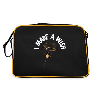 I made a wish mommy and me - Retro Tasche - Schwarz/Gold - Hinten