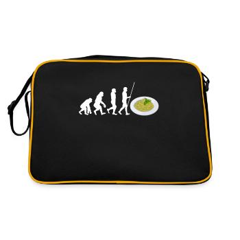 Italian Cuisine - Basil Pesto Is The Besto - Retro Tasche - Schwarz/Gold - Hinten