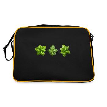 Italian Cuisine - Basil Pesto Is The Besto - Retro Tasche - Schwarz/Gold - Hinten