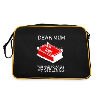 Chère maman, je suis désolé que tu aies dû élever mes frères et sœurs - Sac Retro - noir/or - Dos