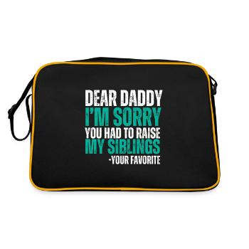 Chère maman, je suis désolé que tu aies dû élever mes frères et sœurs - Sac Retro - noir/or - Dos