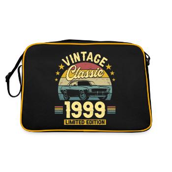 Voiture Vintage Année 1999 25 Ans Anniversaire - Sac Retro - noir/or - Dos