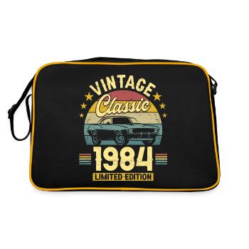 Vintage Car Year 1984 40 Years Anniversary - Retro Bag - black/gold - Back