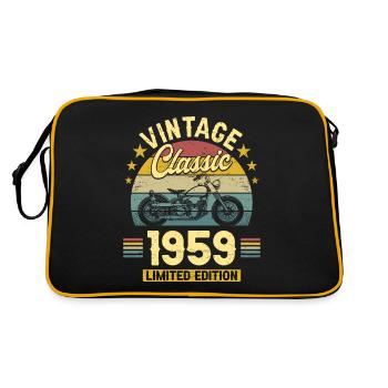 Motorcycle Year 1959 Biker 65 Years Anniversary - Retro Bag - black/gold - Back