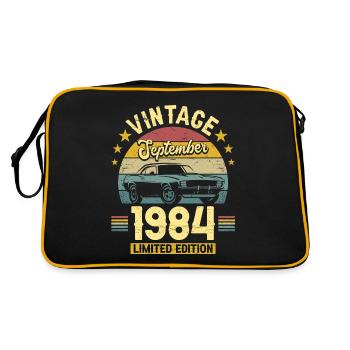 Septembre 1984 Voiture 40ème Anniversaire - Sac Retro - noir/or - Dos