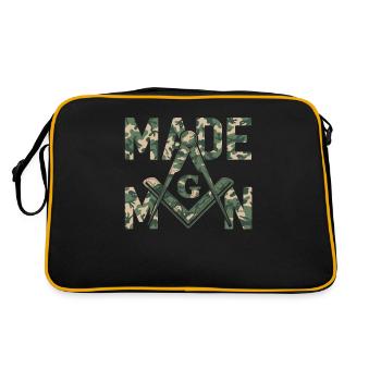 Fait Homme Maçon Maçon Maçon Camo Franc-maçon - Sac Retro - noir/or - Dos