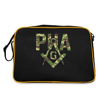 Pha Mason Maçon Maçon Maçon Maçon - Sac Retro - noir/or - Dos