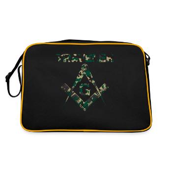 Voyageur Maçon Maçon Maçon Camo Franc-maçon - Sac Retro - noir/or - Dos