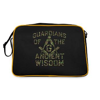 Masonic Freemasonry Camo - Retro Bag - black/gold - Back