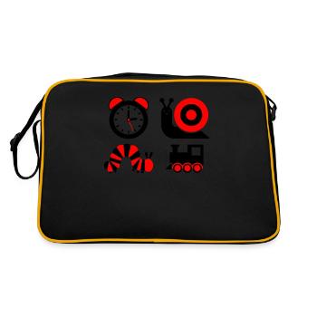 Bébé contrasté - Sac Retro - noir/or - Dos