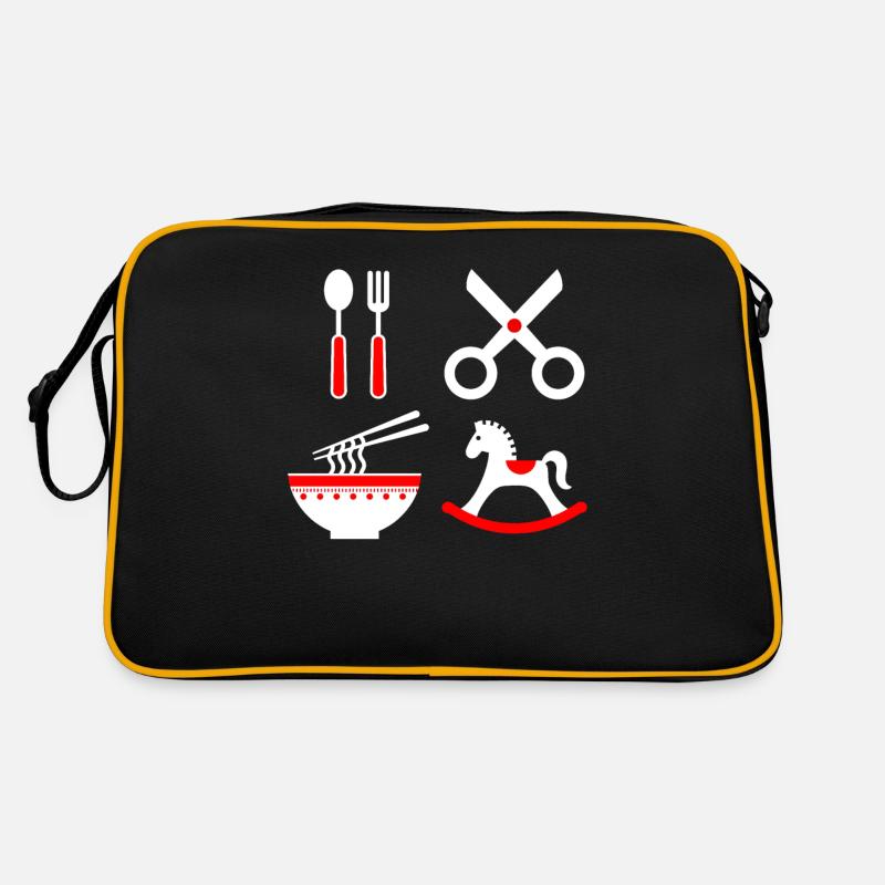 Bébé avec un contraste élevé Sac Retro