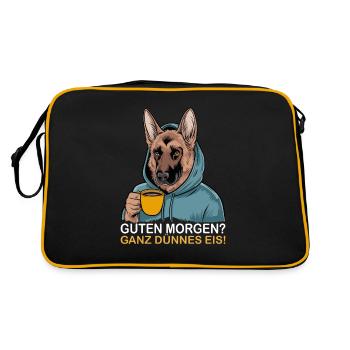 Good morning very thin funny German - Retro Bag - black/gold - Back