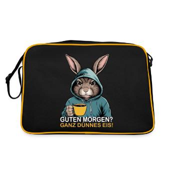 Good morning very thin funny rabbit - Retro Bag - black/gold - Back