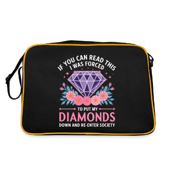 Painting Diamonds Diamond Painting Art - Retro Bag - black/gold - Back