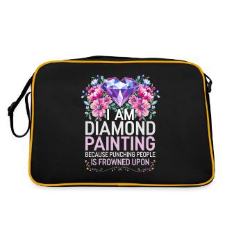 Painting Diamonds Diamond Painting Art - Retro Bag - black/gold - Back