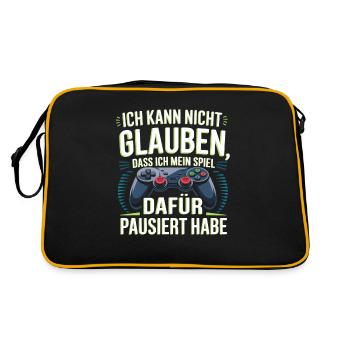 Video Gaming Pc Gamer Zocker Zocken - Retro Bag - black/gold - Back