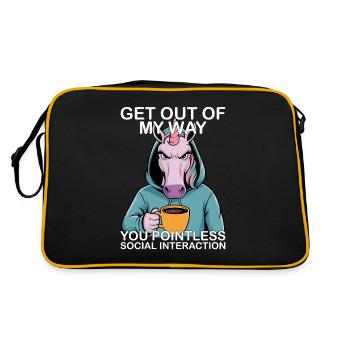 Licorne drôle - Sac Retro - noir/or - Dos
