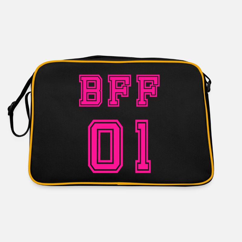 BFF - Retro Tasche - Schwarz/Gold