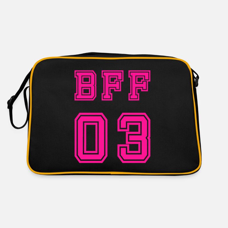 BFF - Retro Tasche - Schwarz/Gold