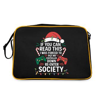 Gamer Gaming Gamer Gaming Noël - Sac Retro - noir/or - Dos
