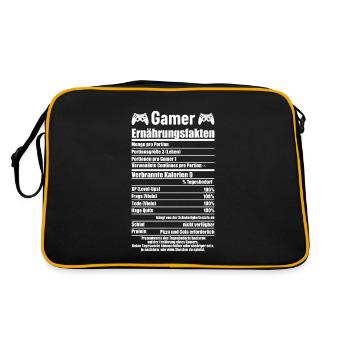 Gamer Gaming Zocken Zocker - Sac Retro - noir/or - Dos