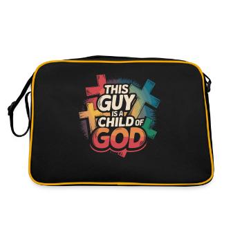 Christus Reformierte Christliche Gott Theologie - Retro Tasche - Schwarz/Gold - Hinten