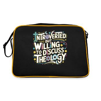 Christus Reformierte Christliche Gott Theologie - Retro Tasche - Schwarz/Gold - Hinten