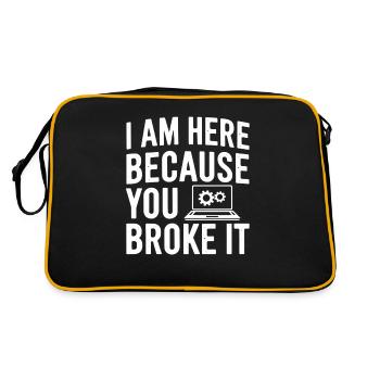 Administrator Support Nerd Computer Tech - Retro Bag - black/gold - Back