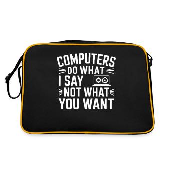 Administrator Support Nerd Computer Tech - Retro Bag - black/gold - Back