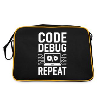 Administrator Support Nerd Computer Tech - Retro Bag - black/gold - Back