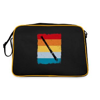 Flûte à bec rétro - Sac Retro - noir/or - Dos