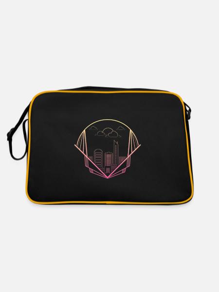 horizon - Sac Retro - noir/or - Dos