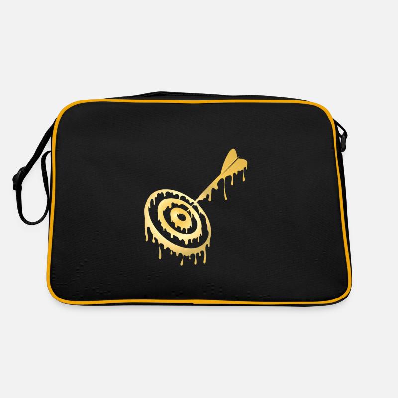 Darts Darten - Retro Tasche - Schwarz/Gold