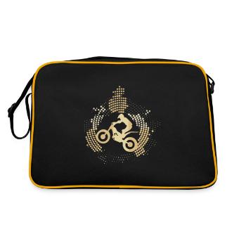Trial motorcycle - Retro Bag - black/gold - Back