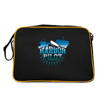 Hafenlotse - Retro Tasche - Schwarz/Gold - Hinten