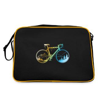 Conception de vélo de gravier - Sac Retro - noir/or - Dos