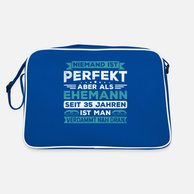 Hochzeitstag Jubiläum Verheiratet Ehe Ehemann Retro Tasche