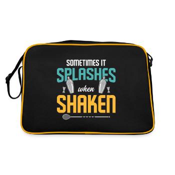 Barman Cocktail Bartender Barkeeper - Retro Bag - black/gold - Back