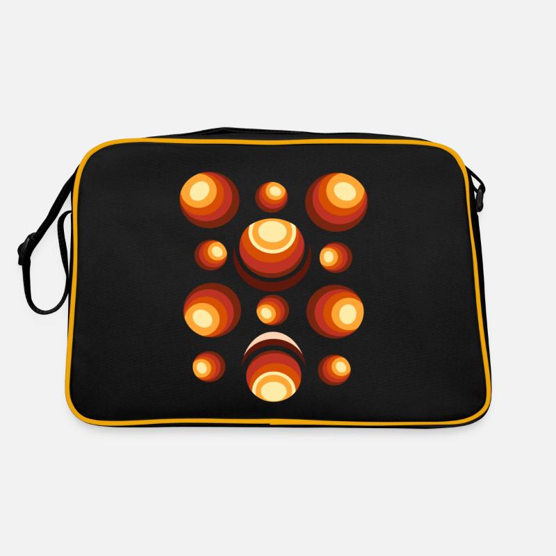 Retro Circle Pattern 70s Crescent Retro Bag